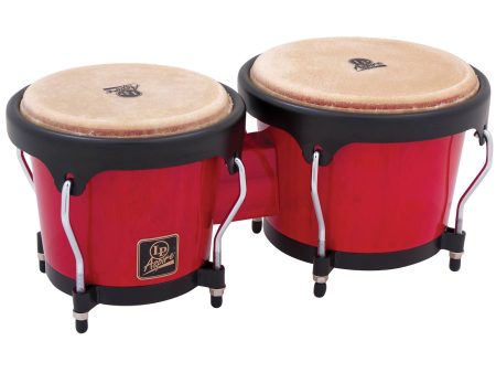 Latin Percussion Aspire LPA601-RW Wood Bongos (Red Black) Cheap