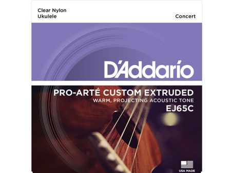 D’addario Ej65C Set UKULELE CONCERT Custom Extruded Clear Nylon Sale