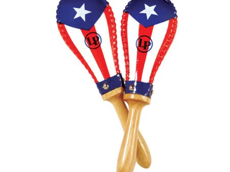 Latin Percussion Puerto Rican Flag Rawhide Maracas Online now