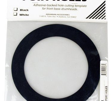 Aquarian PHBK Bass Drumhead 5  Port-Hole - Black For Cheap