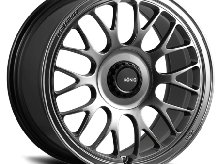 Konig MRK1 18X8.5 5X114.3 ET35 Hyper Carbon - Gloss Black Gear Cap Logo Cover Plate on Sale